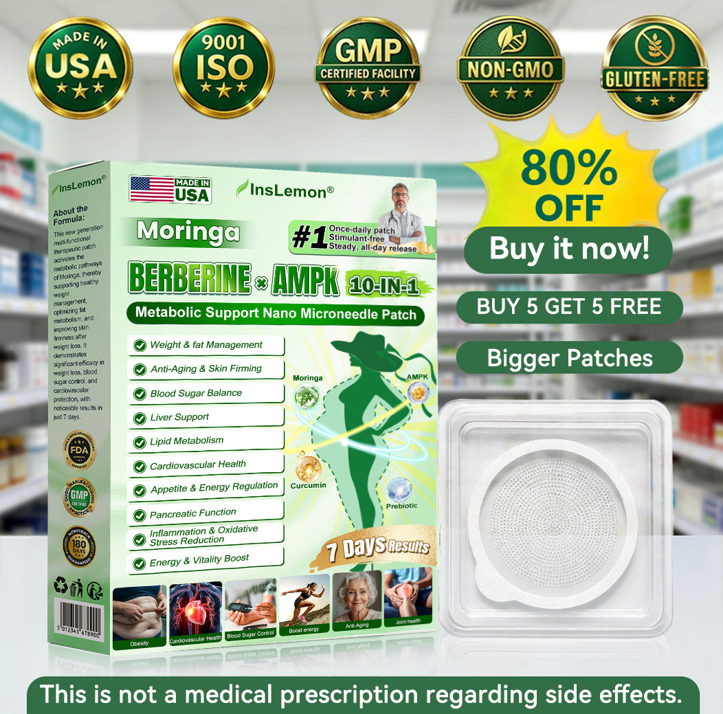 💐𝐈𝐧𝐬𝐋𝐞𝐦𝐨𝐧® 𝗠𝗼𝗿𝗶𝗻𝗴𝗮 × 𝗕𝗲𝗿𝗯𝗲𝗿𝗶𝗻𝗲 × 𝗔𝗠𝗣𝗞 𝟭𝟬-𝗶𝗻-𝟭 𝗠𝗲𝘁𝗮𝗯𝗼𝗹𝗶𝗰 𝗦𝘂𝗽𝗽𝗼𝗿𝘁 𝗡𝗮𝗻𝗼 𝗠𝗶𝗰𝗿𝗼𝗻𝗲𝗲𝗱𝗹𝗲 𝗣𝗮𝘁𝗰𝗵🇺🇸(𝐉𝐮𝐬𝐭 𝐨𝐧𝐜𝐞 𝐚 𝐝𝐚𝐲, 𝐯𝐢𝐬𝐢𝐛𝐥𝐞 𝐜𝐡𝐚𝐧𝐠𝐞𝐬 𝐢𝐧 𝟕 𝐝𝐚𝐲𝐬） ✅ 𝐅𝐨𝐫 𝐨𝐛𝐞𝐬𝐢𝐭𝐲, 🅛🅞🅞🅢🅔 🅢🅚🅘🅝,𝐝𝐢𝐚𝐛𝐞𝐭𝐞𝐬, 𝐬𝐥𝐞𝐞𝐩 𝐚𝐩𝐧𝐞𝐚, 𝐣𝐨𝐢𝐧𝐭 𝐢𝐬𝐬𝐮𝐞𝐬, 𝐚𝐧𝐝 𝐦𝐨𝐫𝐞