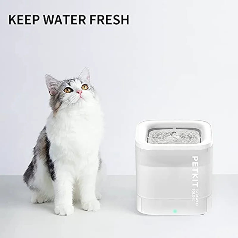 PETKIT 63oz/1.85L Pet Water Fountain for Cats and Small Dogs Super Quiet Hygienic Auto Power-Off Cat Water Dispenser